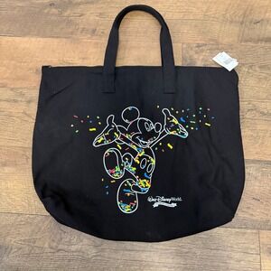 NWT vintage Disney Tote Bag Black Mickey Mouse‎